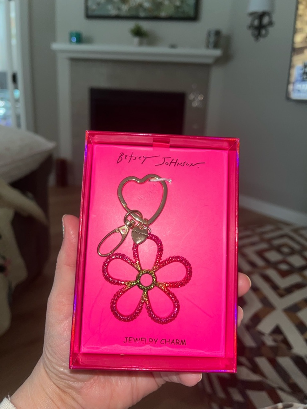 New in Box Betsey Johnson Purse Charm Key Chain